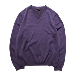 00's ブルックスブラザーズ 346 メリノウール Ｖネック ニットセーター 紫系 (L) パープル ストレッチ入り  BROOKS BROTHERS アメリカ古着 USED  ビンテージ ヴィンテージ