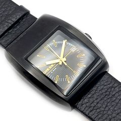 ディーゼル DZ1194 メンズ クオーツ 腕時計 ブラックダイアル ステンレスベルト 10000087【中古】