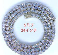 モリモリ 幅18ミリ24インチ ゴールド パヴェ留めLEX 喜平ネックレス  