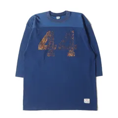 【雰囲気抜群 ビッグサイズ】Champion vintage チャンピオン ヴィンテージ Tシャツ サイズ:XL / 70s バータグ 7分袖 ジャージー フットボール Tシャツ / ネイビー 紺 / 70年代 ヴィンテージ 古着 / トップス【中古】