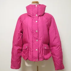#wnc ゲス GUESS ダウンジャケット XL ピンク ダブルジップ スナップボタン ショート丈 大きいサイズ レディース [965540]
