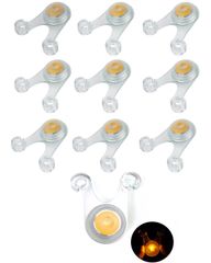 【迅速発送】LED ライト アウトドア装飾ランタン ロープ 10個セット 電池付き キャンプ 夜間 転倒 YFFSFDC 防止 防水 200時間連続点灯 クリーム イエロー