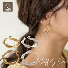 ピアス ツイスト フープ 両耳セット 金属アレルギー対応 18K コーティング ニッケルフリー レディース 大人 かわいい エレガント カジュアル シンプル ジュエリー　ゴールド　シルバー　送料無料　craife