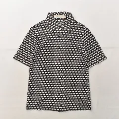 【レトロ古着】 70s80s ワールド WORLD おしゃれな 幾何学模様 シャツ 9号 ♪