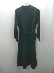 ◇ ⊇ OPAQUE.CLIP オペーク ドット クリップ 長袖 ミニ丈 タートルニットワンピース サイズM ブラック系 レディース E  【1503060037232】