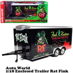 AUTO WORLD 1:24 RAT FINK 1966 VW Beetle w/Tear Drop Trailer