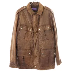 【未使用に近い】ラルフローレン　レザージャケット　羊皮　ブラウン　XS 未使用に近い】ラルフローレン レザージャケット 羊皮 ブラウン