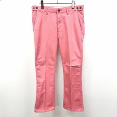 古着 EDWIN PRESTIGE エドウィン プレステージ L メンズ 男性 ゴルフ フレアパンツ チノパンツ ジップフライ ロゴパッチ ロング 綿×ポリ ピンク