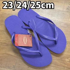 [未使用品] havaianas ハワイアナス スリム パープル ビーチサンダル レディース