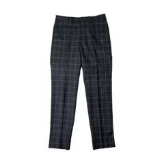 Kent Ave. ケントアヴェニュー チェック柄 ウール スラックスパンツ 76/ブラック