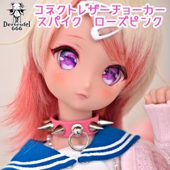 【終売ラスト1点】[Derteufel666]コネクトレザーチョーカースパイク　ローズピンク　DDP・MDD