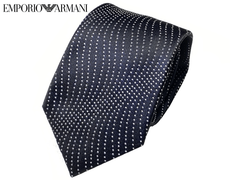 エンポリオ アルマーニ ネクタイ EMPORIO ARMANI 340075 1P666 00034 ネイビー系地 ウエーブ ドット柄 ネクタイ アルマーニ ネクタイ ARMANI ヨーロッパ直輸入100%本物保証PerLeiペルレイ