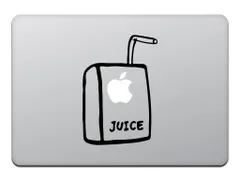 【数量限定】M427-B ブラック アップルジュース シール ステッカー マックブック 13インチ / 11 Air/Pro MacBook カインドストア