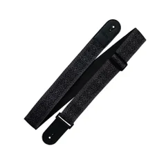Richter リヒター Retroシリーズ ナイロンギターストラップ 1955 ブラック/スモークグレー レトロジャカードニット 長さ調節可能　ドイツ製