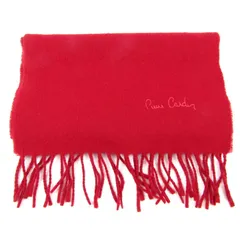 ピエールカルダン マフラー 無地 ロゴ刺繍 ブランド レディース メンズ レッド Pierre Cardin 【中古】のサムネイル