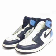 ナイキ NIKE エアジョーダン1 Air Jordan 1 Retro High OG オブシディアン ユニバーシティ スニーカー シューズ ハイカット 555088-140 青 ブルー 27.5cm ☆AA★
