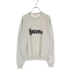 SAINT LAURENT PARIS (サンローランパリ) Heaven Embroidered Crew Knit フロントロゴ クルーネックニットセーター グレー 504947のサムネイル