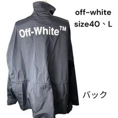 オフホワイト　off-white バックロゴ　トラック　ジャケット　ブラック、黒　40、L、11号　レディース　中古　S5N510のサムネイル