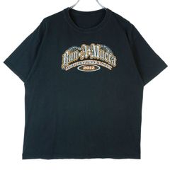 ヴィンテージvintage半袖TシャツバイクＴシャツBIKEモーターサイクル両面プリント黒ブラックフェードオレンジRUNAMUCCA40222
