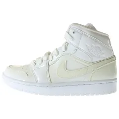 NIKE (ナイキ) WMNS AIR JORDAN 1 MID TRIPLE WHITE ウィメンズ エアージョーダン1 トリプル ホワイト ミッドカットスニーカー レディース ホワイト US8/25cm BQ6472-111