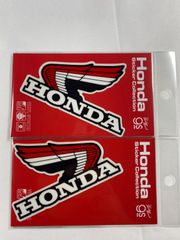 ★左右セット★HONDA ロゴダイカットクリアステッカー 1972WING mark TRICOLOR02 L  公式HND066◎メルカリSHOP