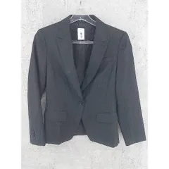 ◇ COMME CA DU MODE コムサデモード ストライプ 1B 長袖 テーラード ジャケット 7 ブラック レディース  【中古】 【1002797703408】