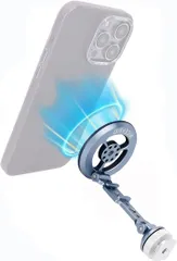 NICEYRIG MagSafe対応 マグネット式スマホホルダー 三脚 アタッチメント N52超強力磁石 360°回転 1/4ネジ穴 コールドシュー付き 折りたたみ式 スマホスタンド NATO規格-623