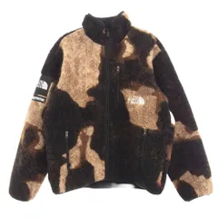 Supreme シュプリーム × THE NORTH FACE ノースフェイス NA52100I 21AW Bleached Denim Print Fleece Jacket ブラック系 ブラウン系 M【美品】【中古】