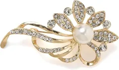 TIGLOSS ティグロス ブローチ コサージュ パール 卒業式 入学式 セレモニー ゴールド フォーマル ジャケット スーツ ギフト 結婚式 お呼ばれ ドレス パーティー ピン おしゃれ 5種 専用BOX付(ゴールデンサン)