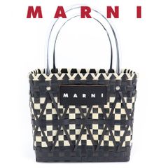 【未使用品】 マルニ ステンシルバッグ アイボリー フラワー カゴバッグ MARNI マルニ バッグ Marni Market ステンシルバッグ ホワイト