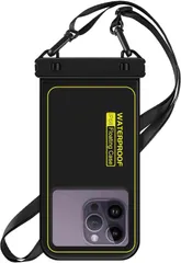 【特価商品】「スポンジ・水に浮く」スマホ 防水ケース LILIYYA：IPX8認証 お風呂 スキー 完全防水 携帯 スマホケース すまほ ぼうすい バッグ カバー ポーチ 顔認証 水中撮影 両手解放 ストラップ付き 海 プール 温泉 雪 携帯 ドライバッグ 首