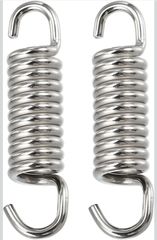 uxcell オートバイユニバーサルエキゾーストパイプスプリング 43 mm ステンレス鋼 エキゾーストパイプスプリングフック 改造アクセサリー 2個