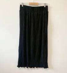 Classical Elf クラシカルエルフ　レディース　スカート　ロングスカート　プリーツスカート　ウエストゴム　無地　ブラック　黒　モノトーン　XL ～ XXL　リラックスシルエット　着回し　ベーシック　シンプル　おしゃれ　SU49h479