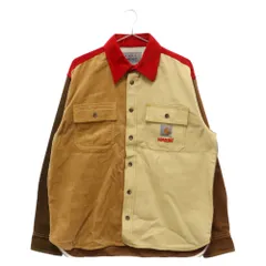 MARNI (マルニ) 23SS Carhartt WIP Bio Cotton Color Block Over Shirt カラーブロックオーバーロングスリーブ 長袖シャツ ブラウン 80431.22PO01567のサムネイル