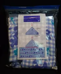 東京ディズニーリゾート フード付きタオル ミッキー(青白チェック)