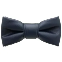 子供用 ネイビー レザー 蝶ネクタイ ボウタイ キッズ ボーイズ ガールズ 卒入園 卒入学 お祝