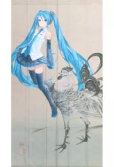 初音ミク タペストリー のれん 琳派 若沖鶏 - メルカリ