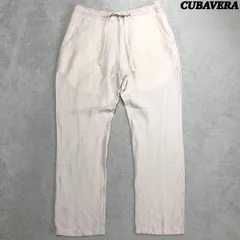 CUBAVERA イージーパンツ リラックスパンツ リネン 麻 ドローコード W30 生成り ナチュラル アイボリー オフホワイト 白系 キューバベラ
