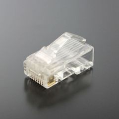 新品 タローズTARO'S LANケーブル用RJ45プラグ/コネクタ CAT5e 単線/撚り線共用 50μ アーチラッチ 100個入 CRJ45K5-100PA エコ簡易パッケージのサムネイル