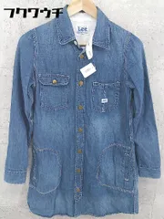 ◇ ◎ Lee リー ロゴ 長袖 膝丈 ワンピース サイズM ネイビー レディース 【中古】 【1101250013983】