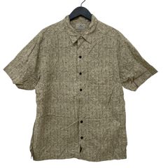 GC823 L.L.Bean エルエルビーン デザインシャツ アロハシャツ 半袖シャツ 半袖 ベージュ メンズ サイズM