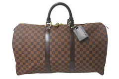 極美品 LOUIS VUITTON ルイ ヴィトン キーポル50 ボストンバッグ N41427 ダミエキャンバス ブラウン ゴールド金具 中古 4c068971のサムネイル