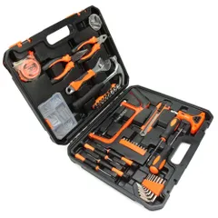 工具セット 104点 家庭用 ハードウェアツールセット DIY 日曜大工 車・バイク・自転車整備 家具組み立て 修理道具 収納ケース付き