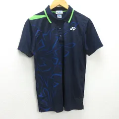 G■ヨネックス/YONEX 半袖ドライポロシャツ/スポーツウェア【M】紺/men's/77【中古】■