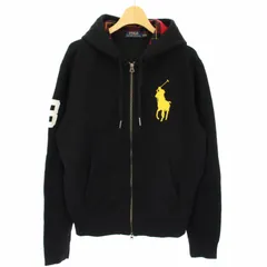 ポロ ラルフローレン POLO RALPH LAUREN パーカー ジップアップ ビッグポニー 裏起毛 S 黒 710585962005 /TK