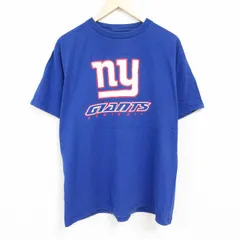XL/古着 半袖 Tシャツ メンズ NFL ニューヨークジャイアンツ コットン クルーネック 青 ブルー アメフト スーパーボウル 24jun18 中古