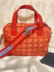 CHANEL シャネル ニュートラベルライン ショルダー ストラップ付き トート バッグ 付属品有り やや難あり 画像と本文の確認願います
