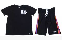 [중고] 의류 기타 (캐릭터) THE 호랑이 도상 상하 세트 (T 셔츠 + 하프 팬츠) 블랙 레이디스 L 사이즈 [아이돌 마스터 SideM × 시마무라]