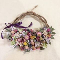カンノーリ様専用 ナチュラルなピンク&レッドリース⭐︎ドライフラワーリース