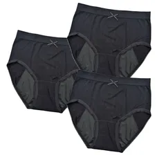 サニタリーショーツ  生理用パンツ, 多い日用, 360°ストレッチ, やわらかフィット, 3枚組,